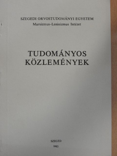 Bárány Ferenc - Tudományos közlemények [antikvár]