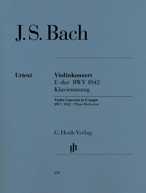 J. S. Bach - VIOLINKONZERT E-DUR BWV 1042 KLAVIERAUSZUG URTEXT (EPPSTEIN / UMBREIT)