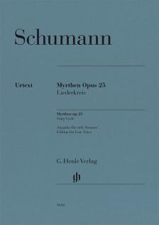 SCHUMANN - MYRTHEN OPUS 25 LIEDERKREIS AUSGABE FÜR TIEFE STIMME