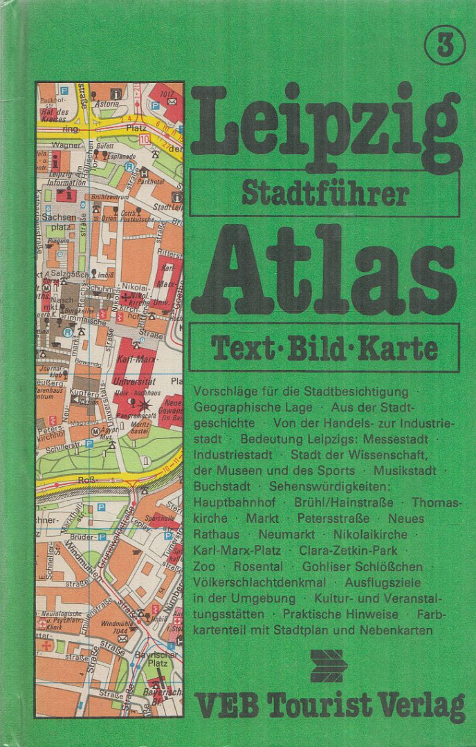 Fellmann, Walter, Czok, Karl - Tourist Stadtführer-Atlas Leipzig [antikvár]