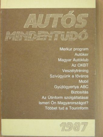 Anderlich Ágnes - Autós mindentudó 1987 [antikvár]