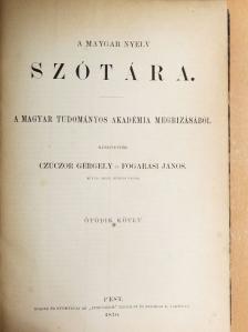 A magyar nyelv szótára V. (töredék) [antikvár]