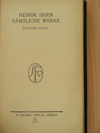 Henrik Ibsen - Henrik Ibsen sämtliche Werke III. [antikvár]