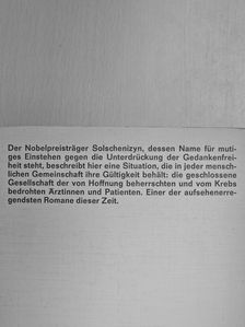 Alexander Solschenizyn - Krebsstation I-II. [antikvár]