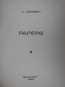 Bertrand Goldschmidt - Papers 9. [antikvár]