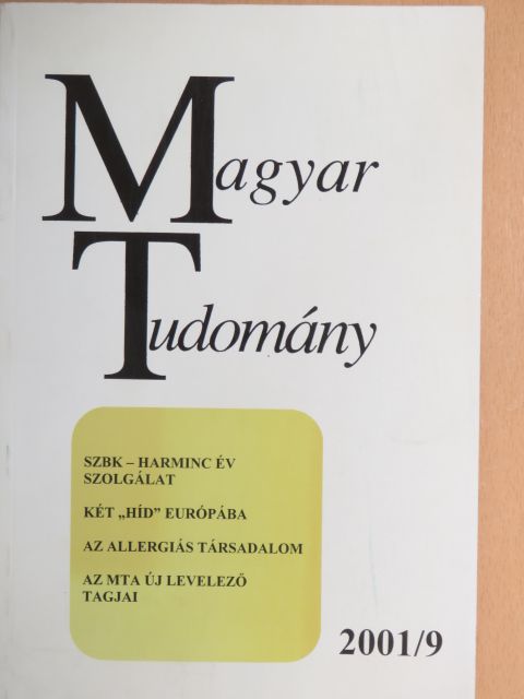 Bodri Ferenc - Magyar Tudomány 2001. szeptember [antikvár]