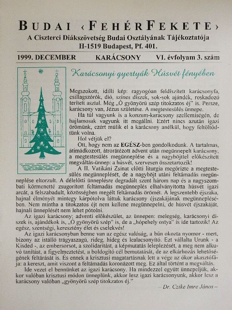 Dr. Mészáros László - Budai FehérFekete 1999. december [antikvár]