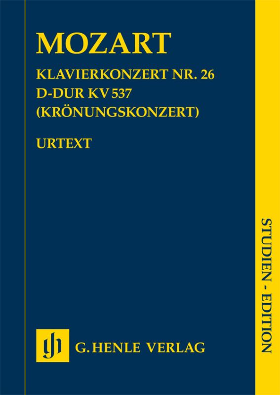 MOZART - KLAVIERKONZERT NR. 26 D-DUR KV 537 (KRÖNUNGSKONZERT) STUDIEN EDITION