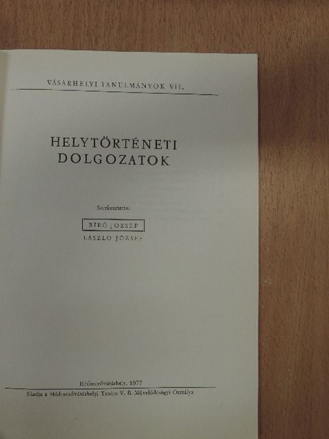 Herczeg Mihály - Helytörténeti dolgozatok [antikvár]