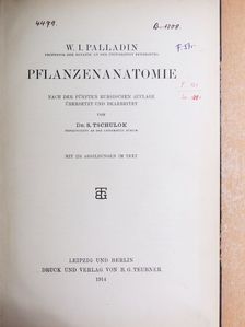 W. I. Palladin - Pflanzenanatomie [antikvár]