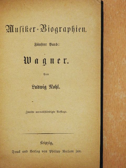 Ludwig Nohl - Musiker-Biographien V-VII. (gótbetűs) [antikvár]
