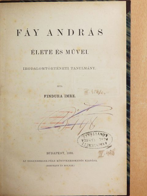 Findura Imre - Fáy András [antikvár]