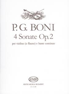 BONI,P.GAETANO - 4 SONATE OP.2 PER VIOLINO (O FLAUTO) E BASSO CONTINUO (VIGH LAJOS)