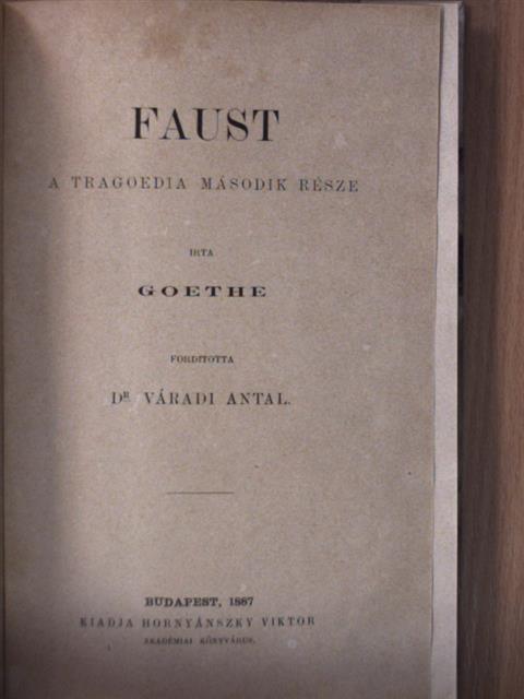 Goethe - Faust II. [antikvár]