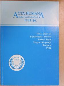 Ádám Antal - Acta Humana 15-16. [antikvár]