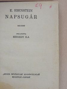 E. Ebenstein - Napsugár [antikvár]