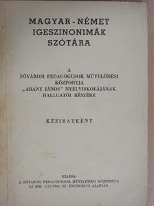 Magyar-német igeszinonimák szótára [antikvár]