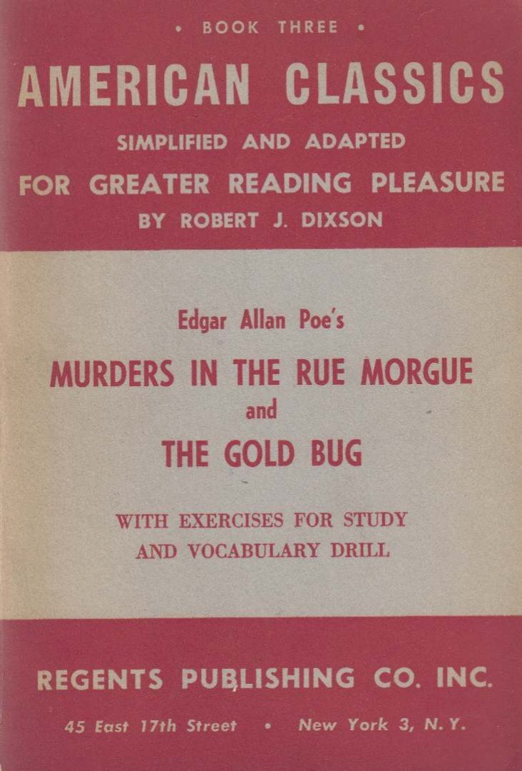 Edgar Allan Poe, Robert J. Dixon (szerk.) - Murders in the Rue Morgue / The Gold Bug [antikvár]