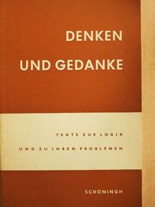 Denken und Gedanke [antikvár]