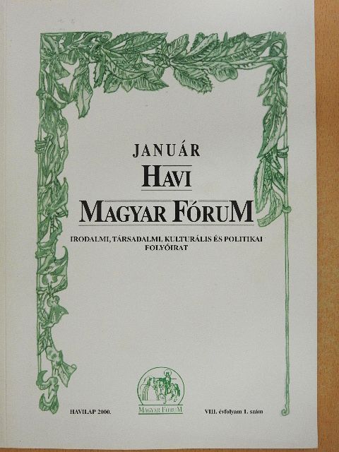 Bodó Sándor - Havi Magyar Fórum 2000. január [antikvár]