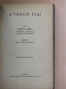 Grey Owl - A vadon fiai [antikvár]