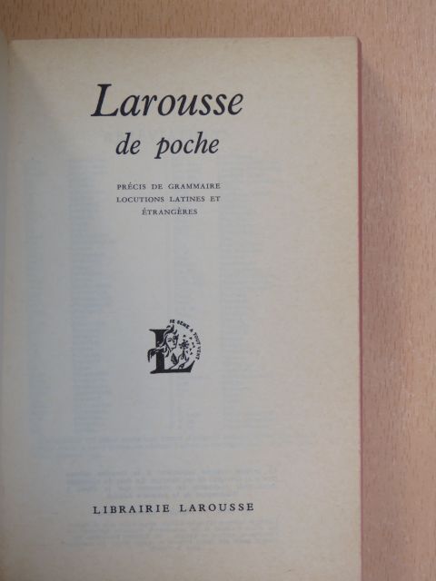 Larousse de poche [antikvár]