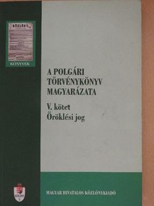 Dr. Boóc Ádám - A polgári törvénykönyv magyarázata V. [antikvár]