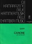 Sáry László - CANONE PER SEI ESCUTORI,PARTITÚRA (ÚJ KAMARAZENE SOROZAT)