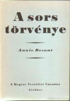 Annie Besant - A sors törvénye [antikvár]