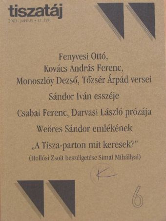 Alföldy Jenő - Tiszatáj 2003. június [antikvár]