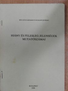 Matits Ágnes - Hiány és felesleg jelenségek mutatószámai [antikvár]