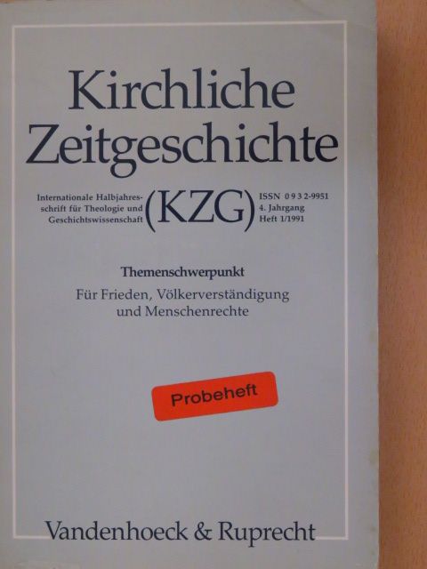 Gerhard Besier - Kirchliche Zeitgeschichte Mai 1991 [antikvár]