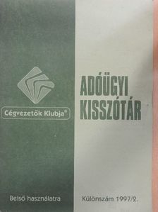 Adóügyi kisszótár [antikvár]