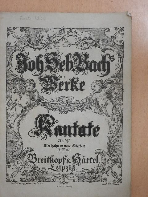 Joh. Seb. Bach - Kantate Nr. 212 [antikvár]