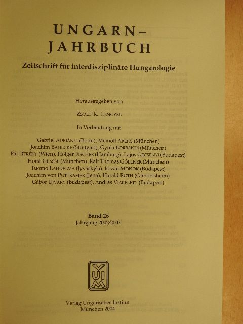 Joachim Bahlcke - Ungarn-Jahrbuch 26. [antikvár]