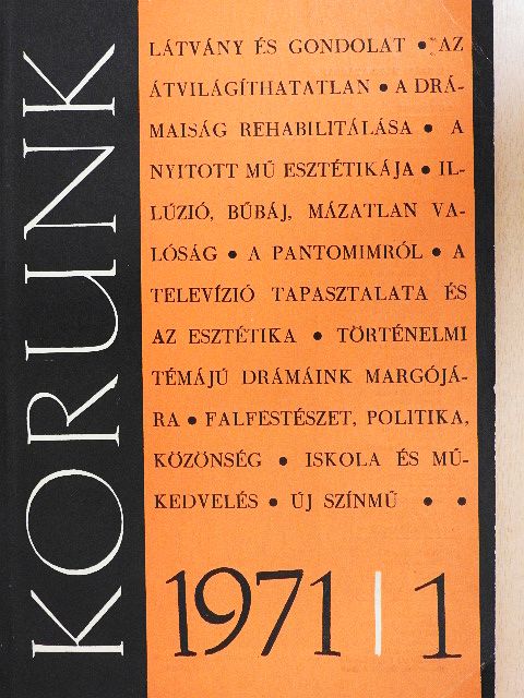 Adrian Marino - Korunk 1971. január [antikvár]
