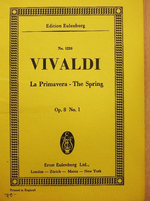 Antonio Vivaldi - Le Quattro Stagioni No. 1. - La Primavera [antikvár]