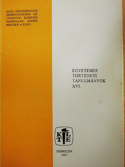 Czövek István - Egyetemes történeti tanulmányok XVI. [antikvár]