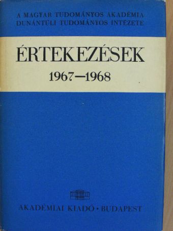 Andrásfalvy Bertalan - Értekezések 1967-1968 [antikvár]
