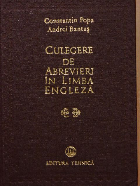 Constantin Popa - Culegere de Abrevieri in Limba Engleza [antikvár]