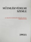 Balázsik Tamás - Műemlékvédelmi szemle 1993/1-2. [antikvár]