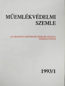 Balázsik Tamás - Műemlékvédelmi szemle 1993/1-2. [antikvár]