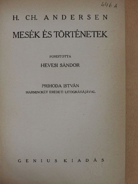H. Ch. Andersen - Mesék és történetek I. [antikvár]