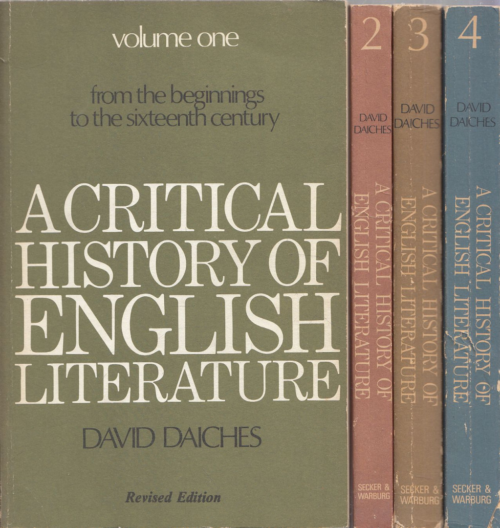 DAVID DAICHES - A Critical History of English Literature 1-4. [antikvár]