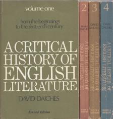 DAVID DAICHES - A Critical History of English Literature 1-4. [antikvár]