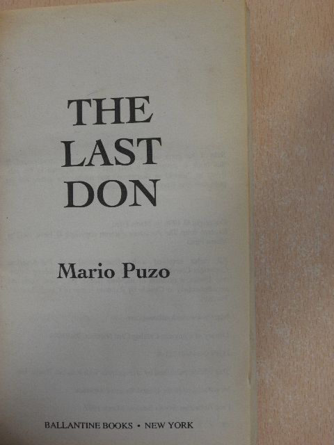 Mario Puzo - The Last Don [antikvár]