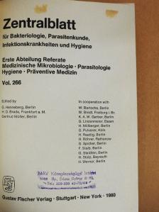 Zentralblatt für Bakteriologie, Parasitenkunde, Infektionskrankheiten und Hygiene 266/1-7 [antikvár]