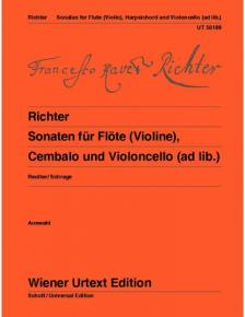 RICHTER, FRANZ XAVER - SONATEN FÜR FLÖTE (VL) CEMBALO UND VIOLONCELLO (AD.LIB) AUSWAHL URTEXT