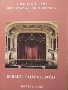 A Magyar Állami Operaház és Erkel Színház bérleti tájékoztatója 1987/88-as évad [antikvár]
