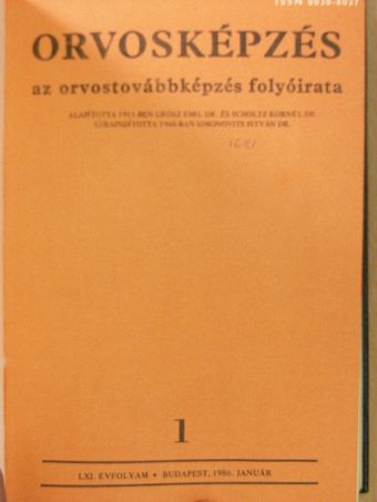 Balogh Lujza - Orvosképzés 1986. január-december [antikvár]